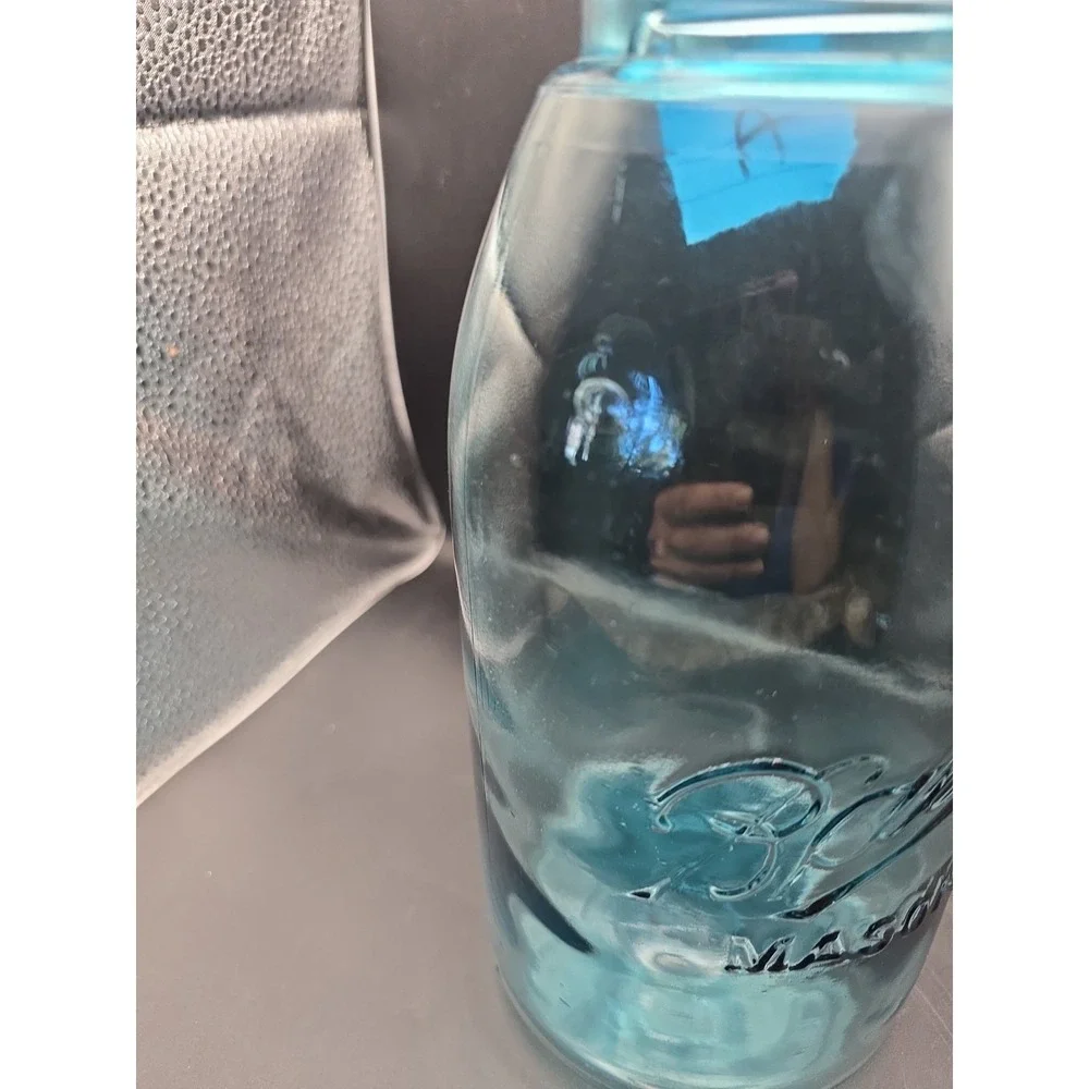 Ball Mason Quart Jar Aqua Blue 